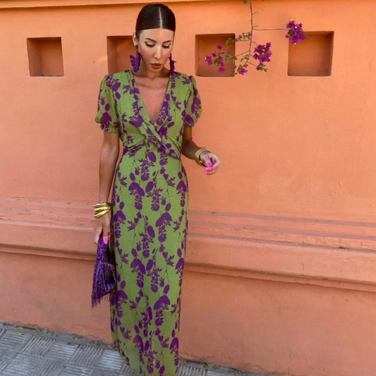 Ilze - Floral Print Long Dress