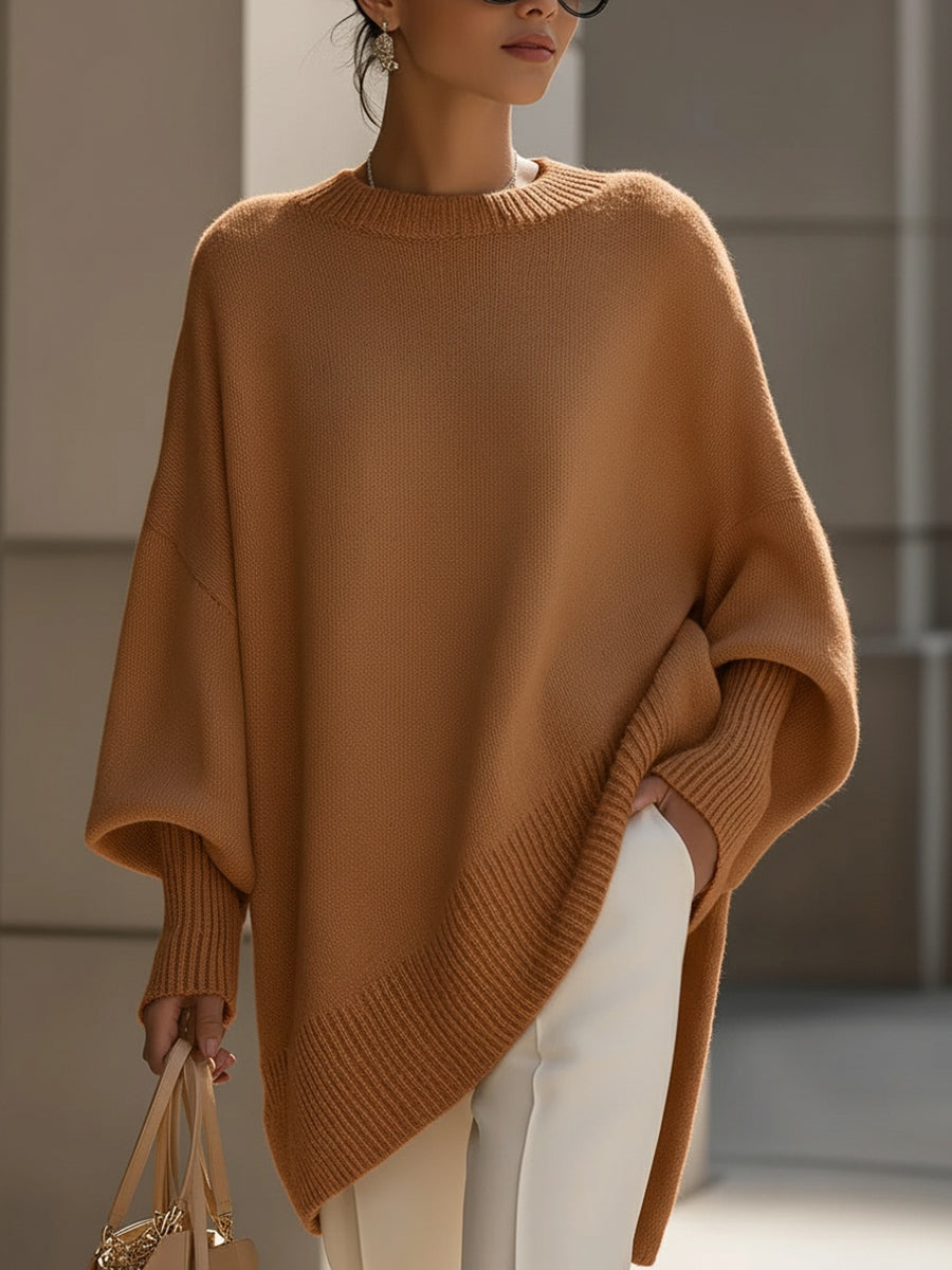 Roslyn | Asymmetrical Hem Batwing Sleeve Jumper