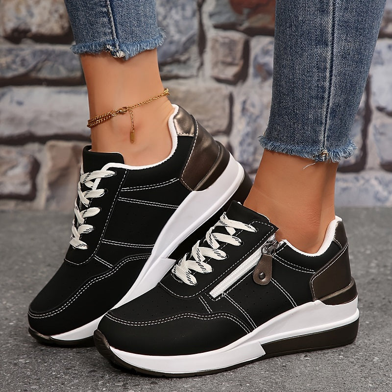 Rejean - Lace Up Wedge Sole Trainers