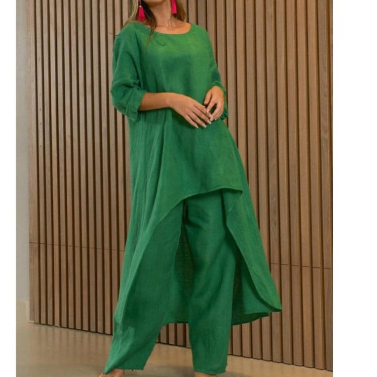 Liselotte | Two Piece Asymmetric Tunic Trouser Set