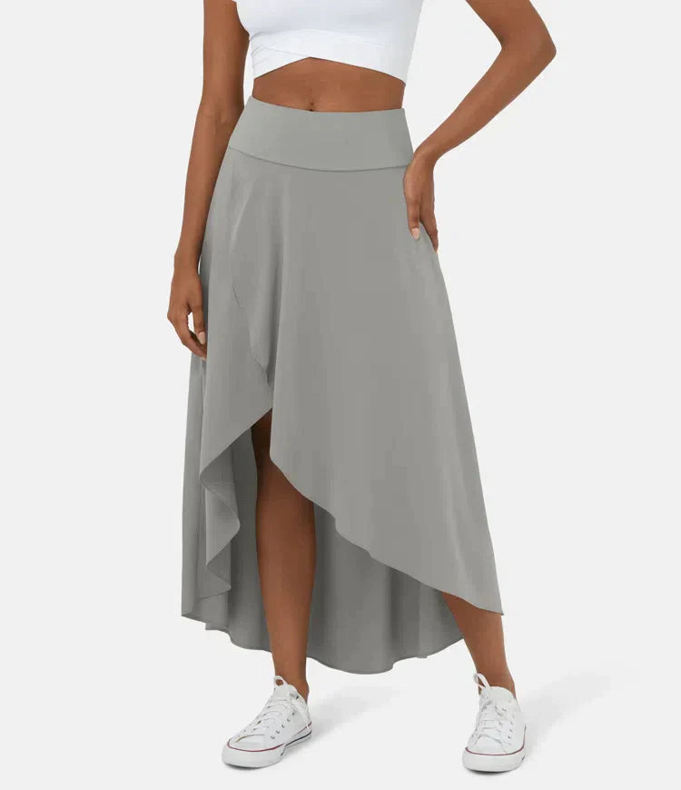 Keisha | Midi Skirt With High Low Ruffle Hem