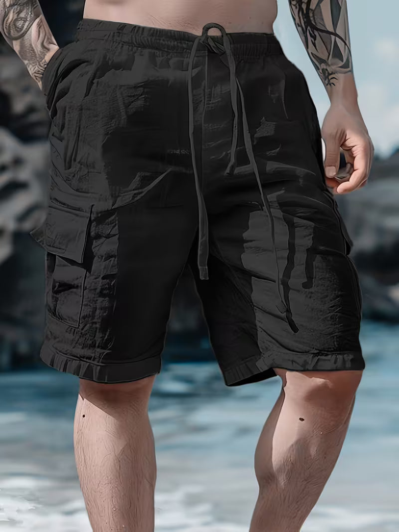 Raekwon | Cargo Shorts Drawstring Elastic Waist Relaxed Fit