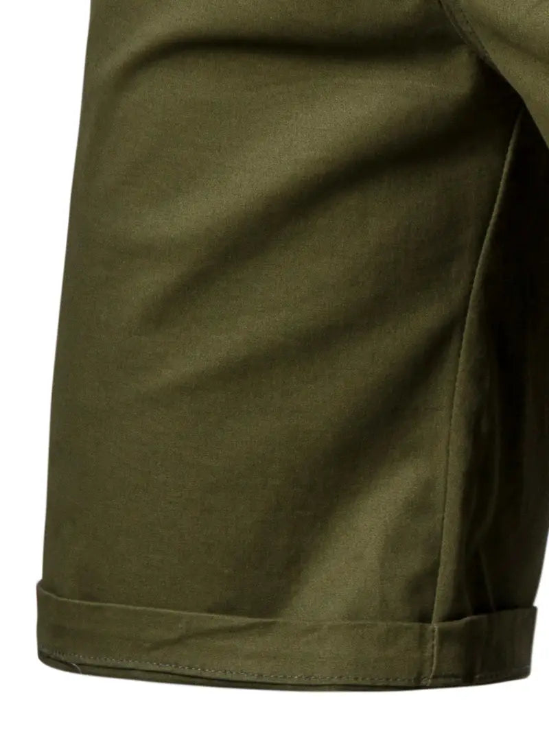 Baird - Casual Elastic Waist Pocket Shorts