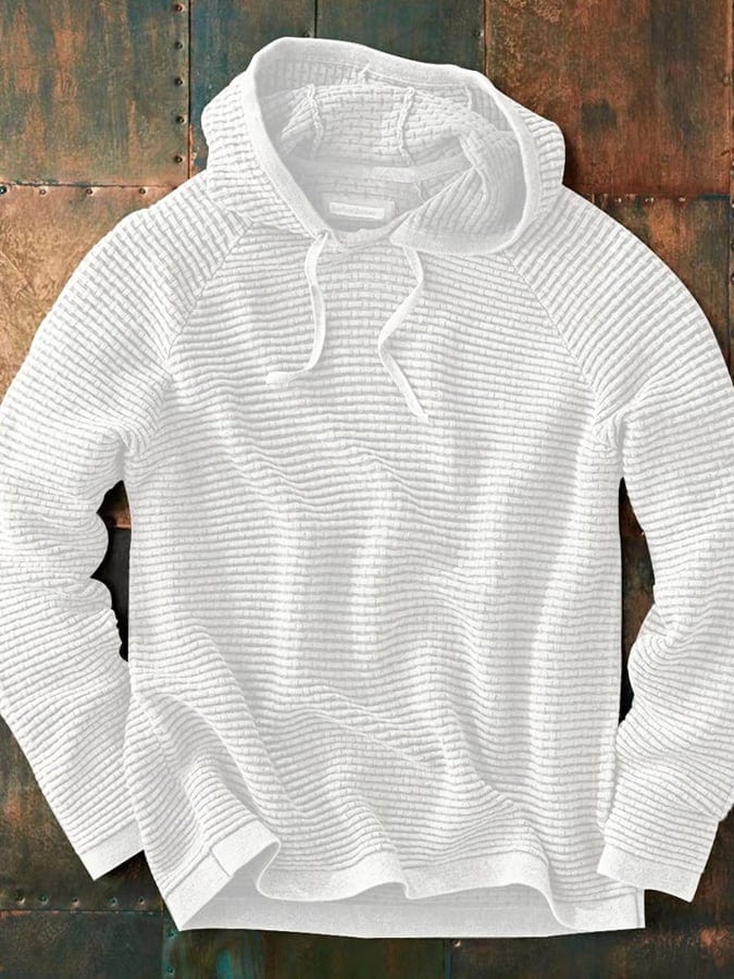 Jacob | Knitted Ribbed Drawstring Hoodie