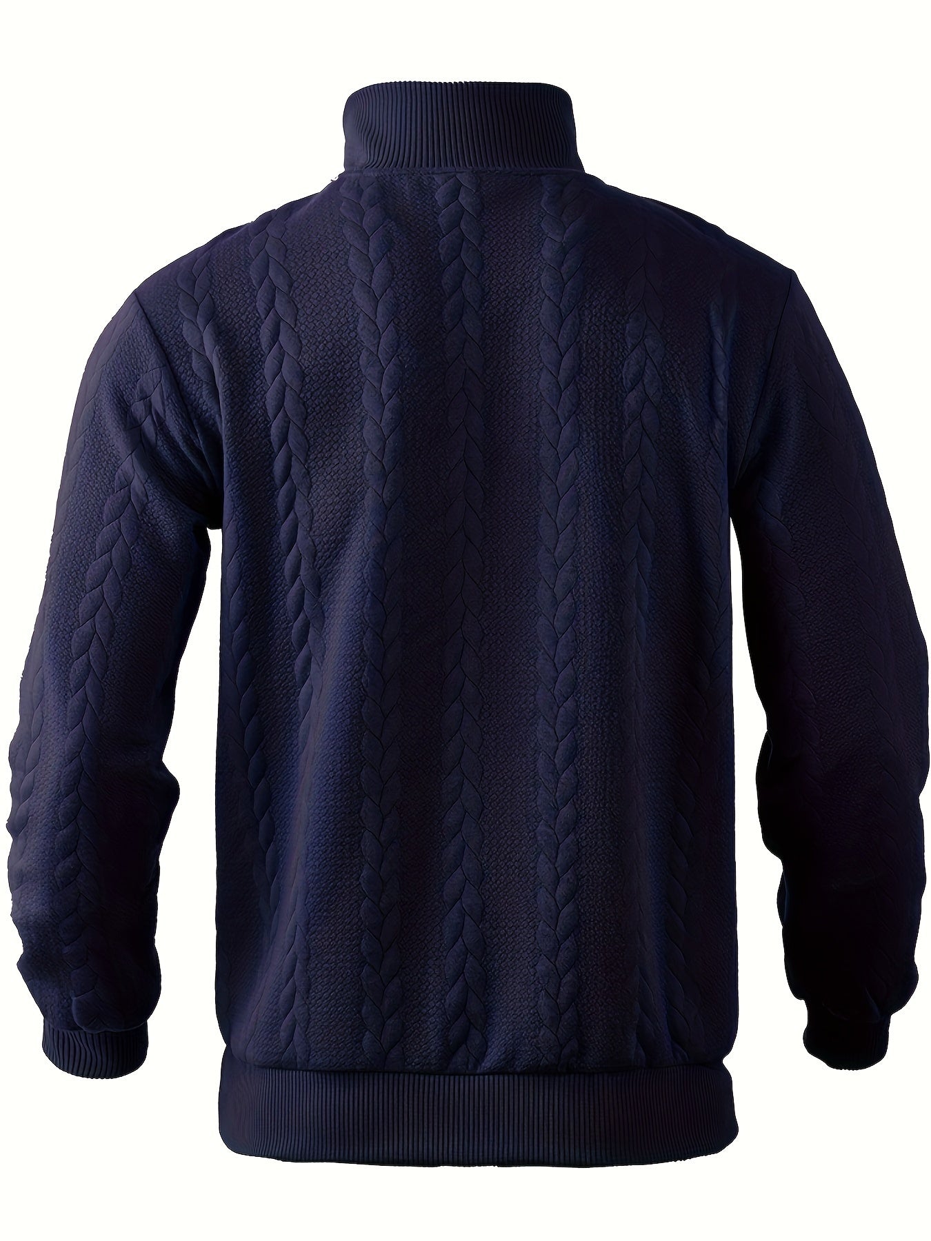 Caleb | Quarter Zip Cable Knit Sweatshirt