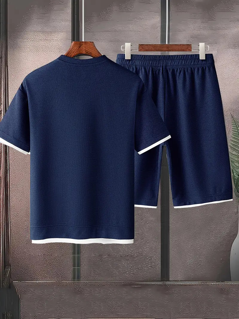 Freire | Waffle Knit T-Shirt Short Co-ord Set