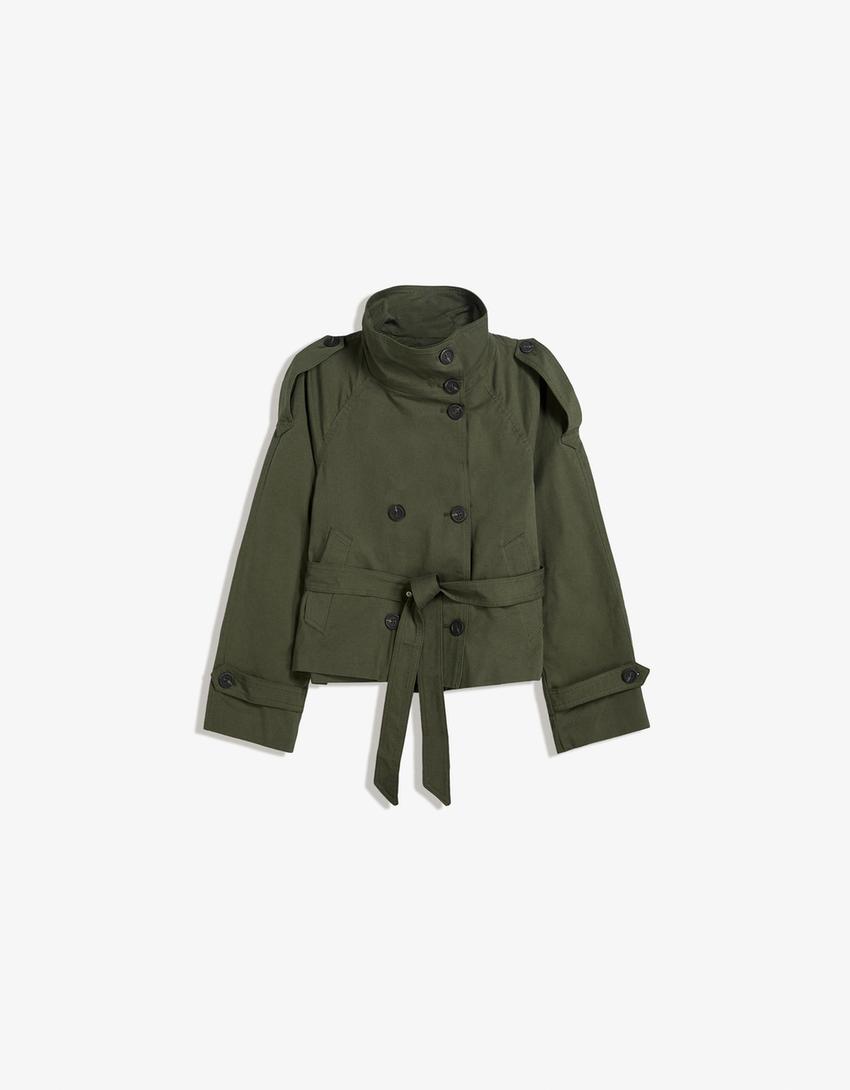 Feliciana | Short Trench Jacket with Belted Waist
