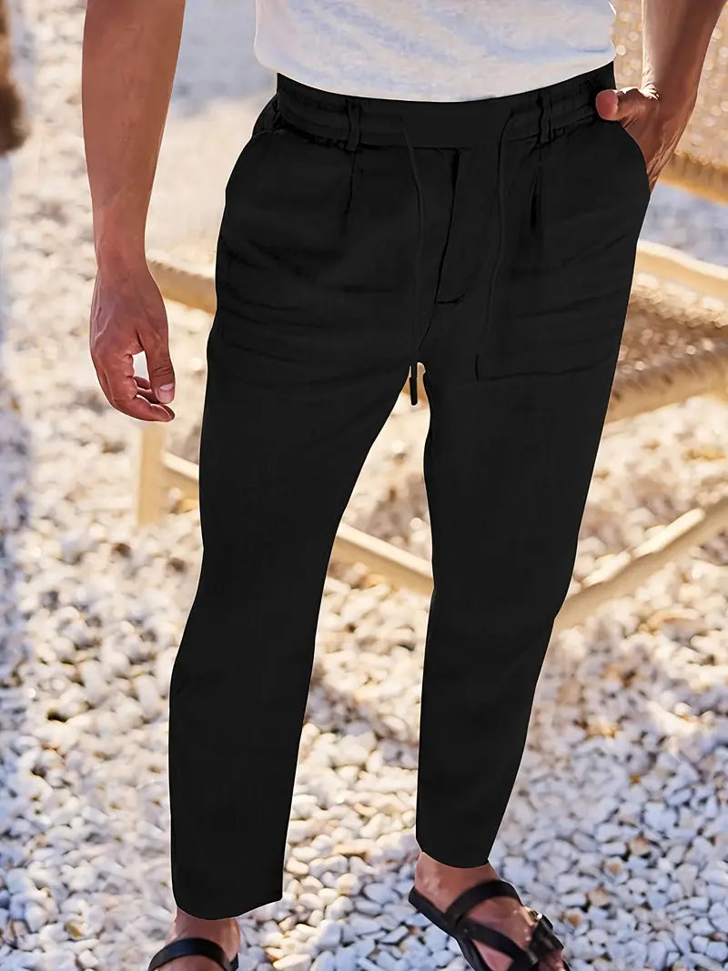 Nichols | Mens Linen Summer Trousers
