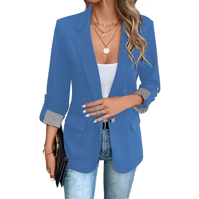 Rigieta | Blazer With Rolled Sleeves and Lapels