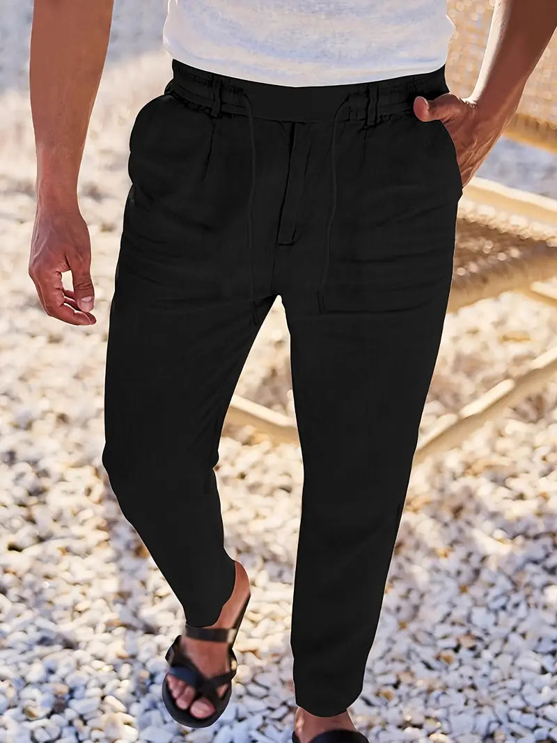 Nichols | Mens Linen Summer Trousers