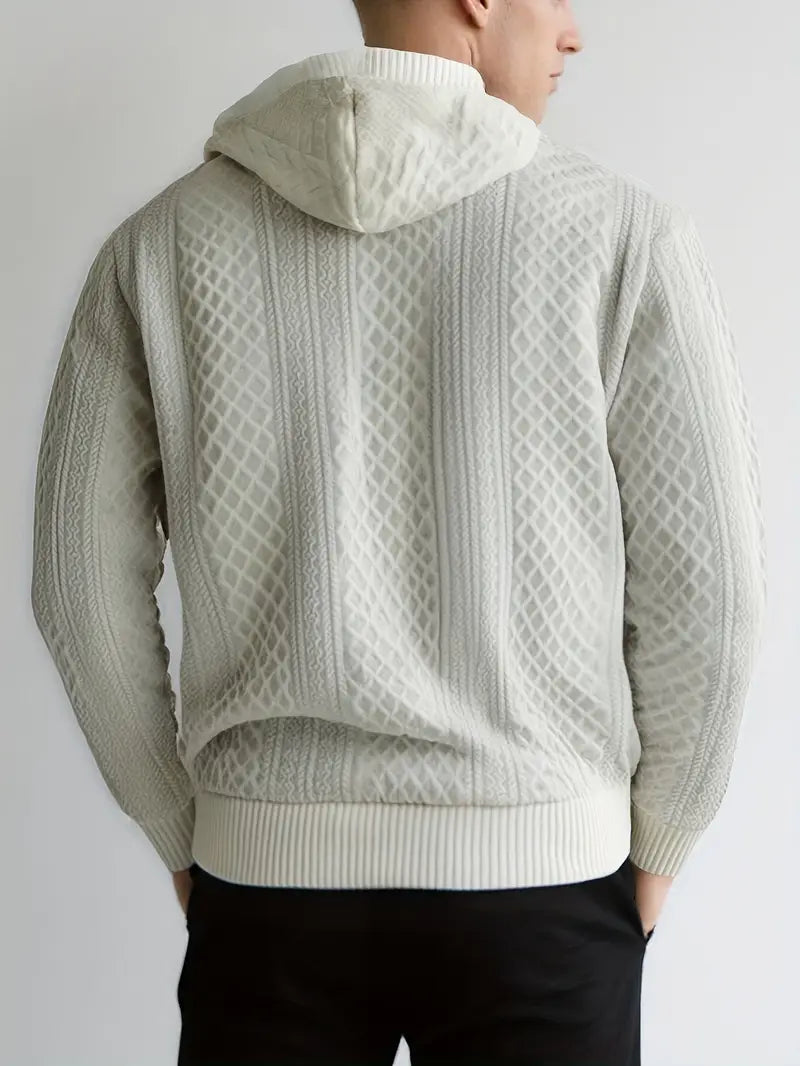 Karah | Long Sleeve Textured Knit Hooded Jumper