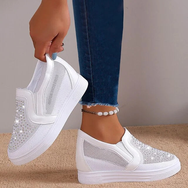 Romila | Mesh Slip On Platform Trainers