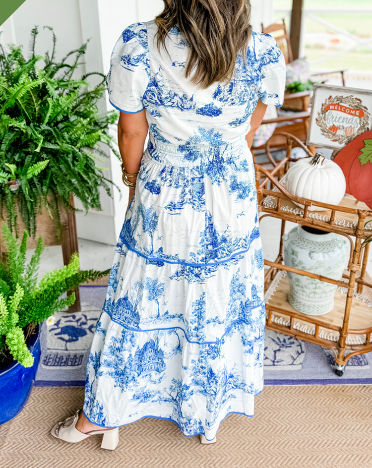 Ortrud | Maxi Dress with Scenic Print