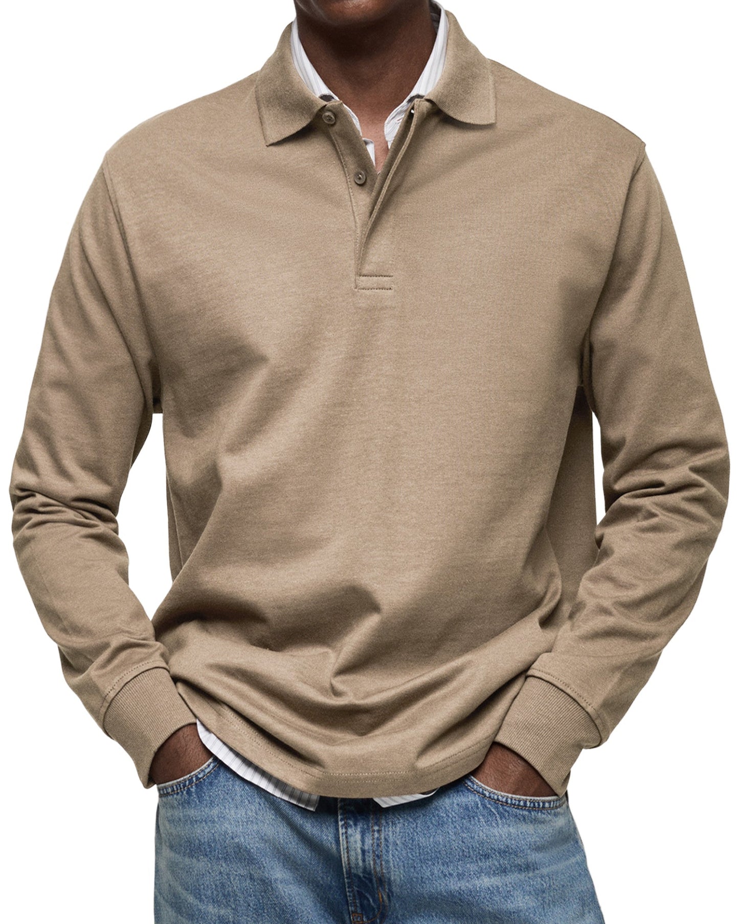 Joseba - Long Sleeve Polo Collar Shirt