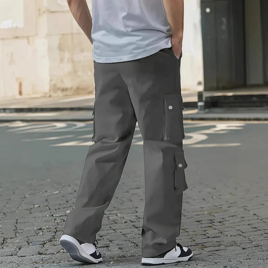Smith | Wide Leg Cargo Trousers with Flap Pockets
