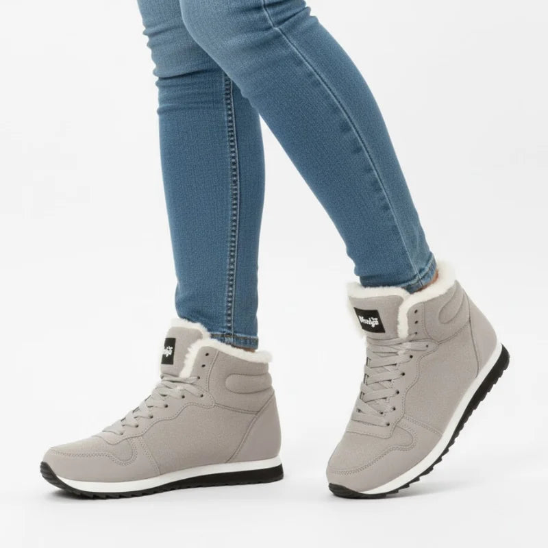 Kristine | High-Top Lace-Up Fleece-Lined Sneakers