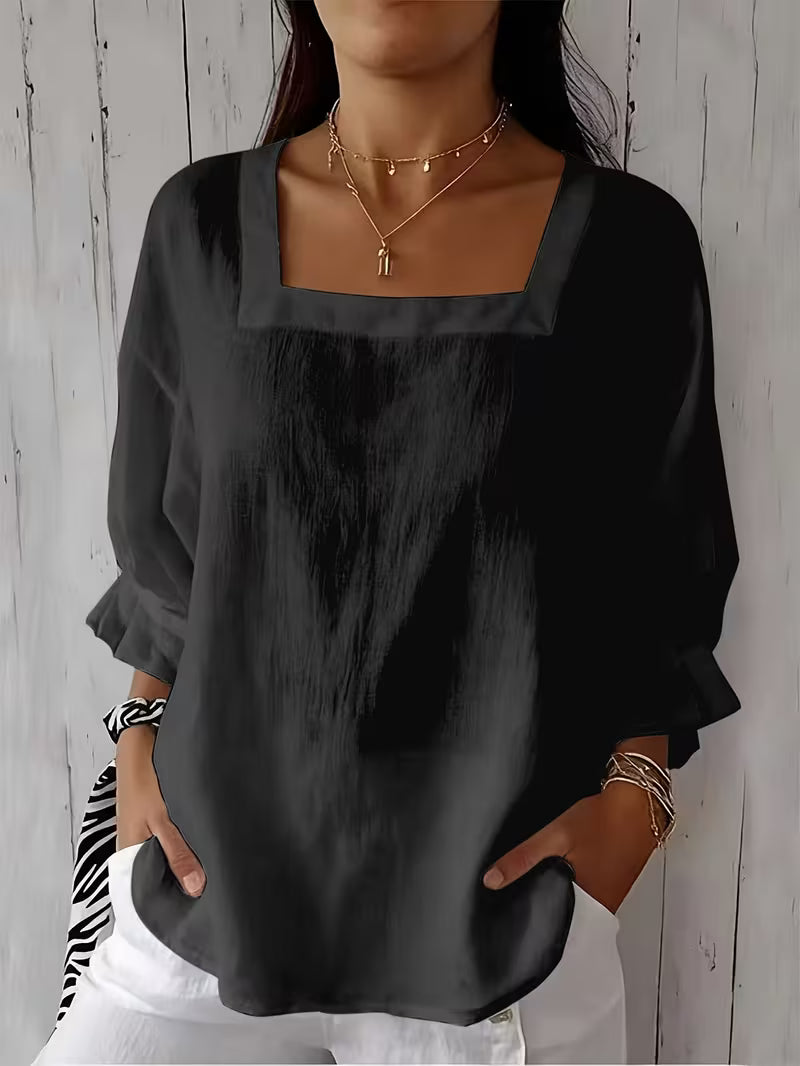 Alvessa | Blouse Square Neck Three Quarter Sleeves