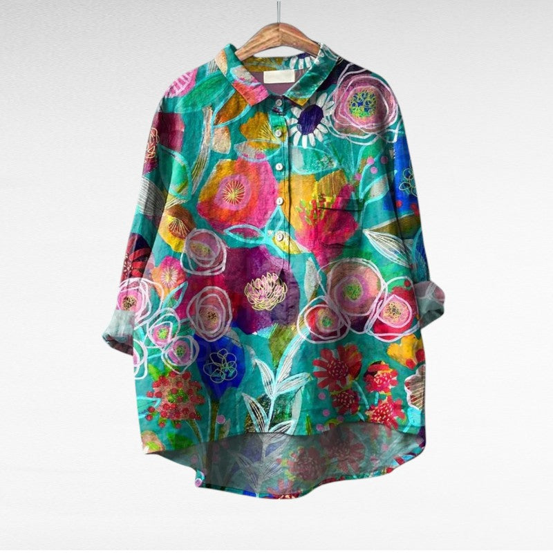 Shania - Oversized Long Sleeve Blouse