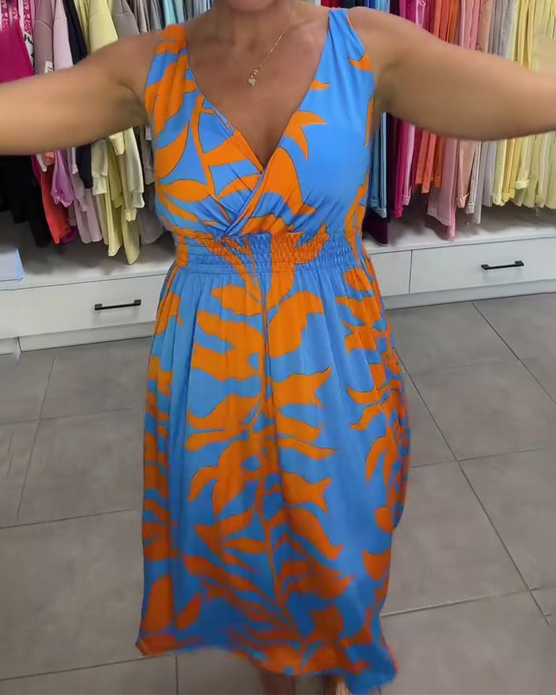 Kealia | Maxi Dress Floral Print Smocked Waist