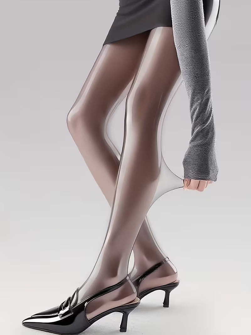 Bekah | Footed Tights with High-Shine Stretch Finish