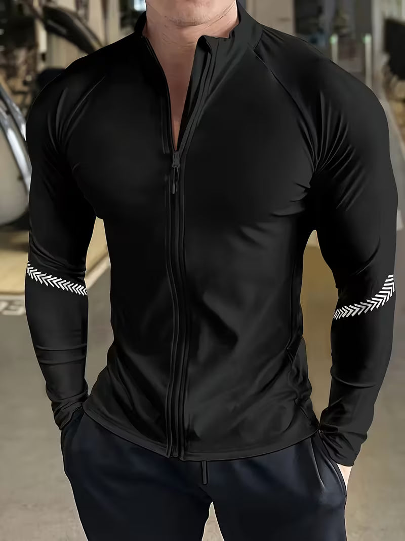 Astralbeam | Long Sleeve Sports Jacket in White
