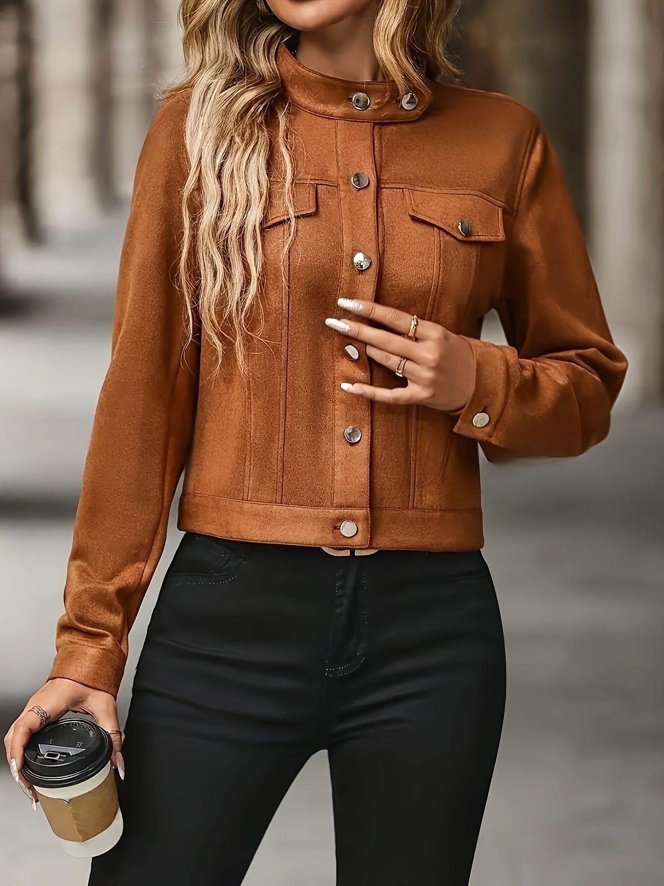 Slavica | Long Sleeve Button Front Vintage Jacket