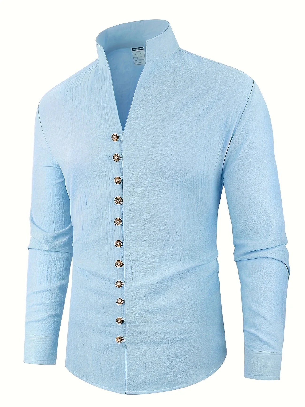 Shayne | Stand Collar Button Front Shirt