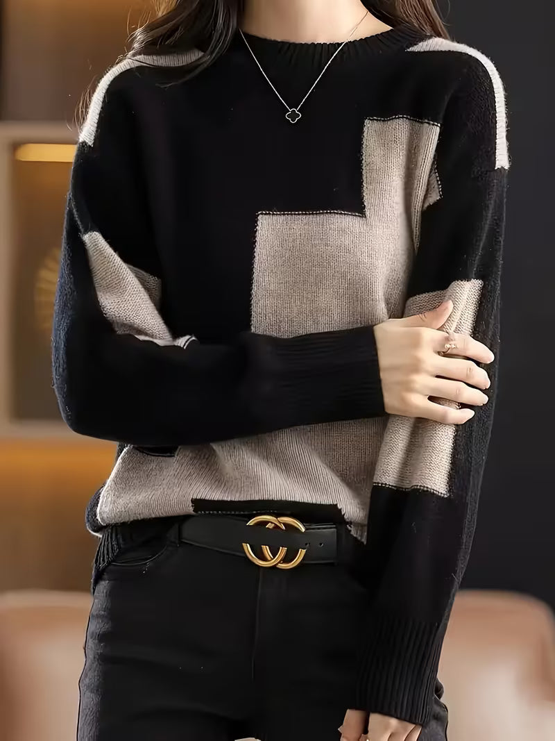 Marvelle | Colour Block Long Sleeve Jumper