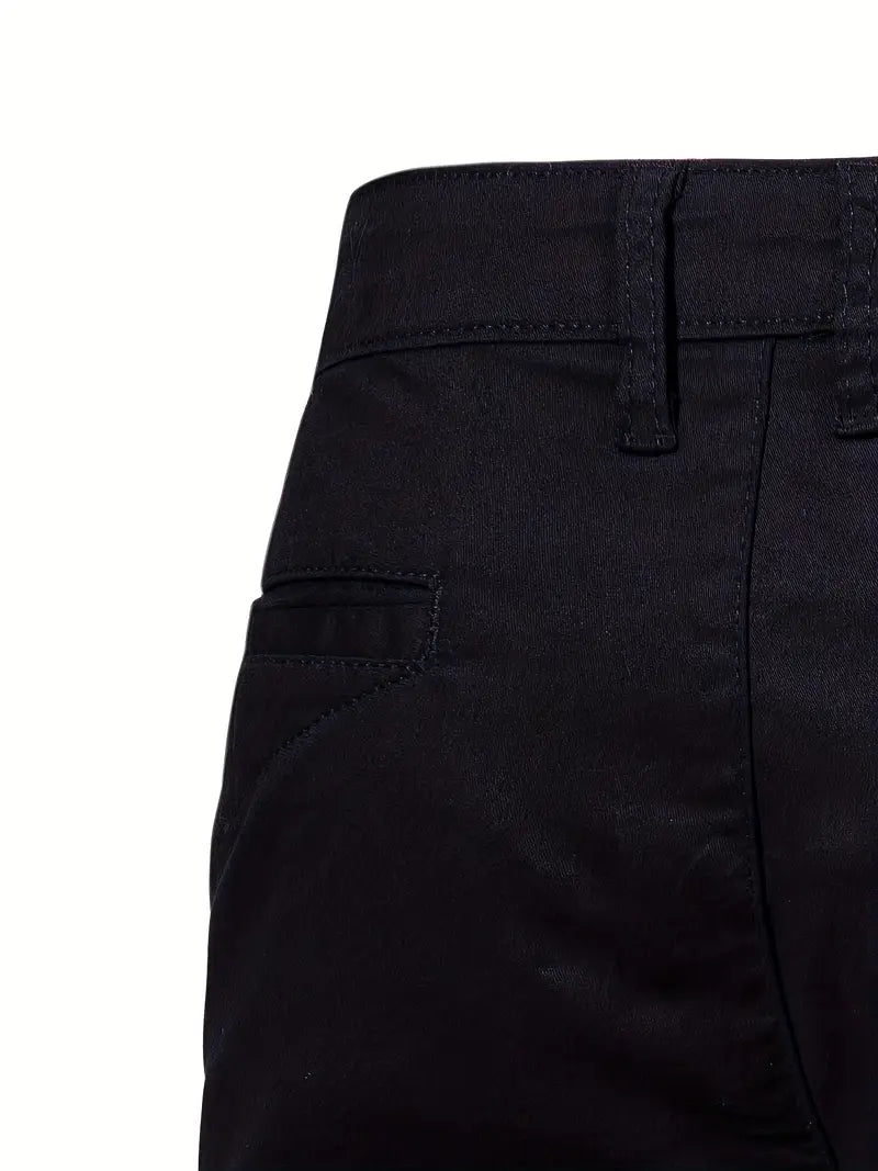 Baird - Casual Elastic Waist Pocket Shorts
