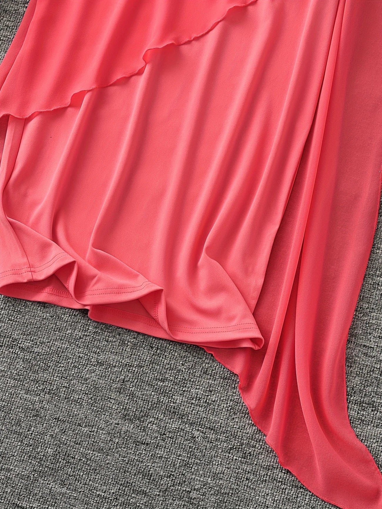 Maren | Sleeveless Asymmetric Layer Midi Dress