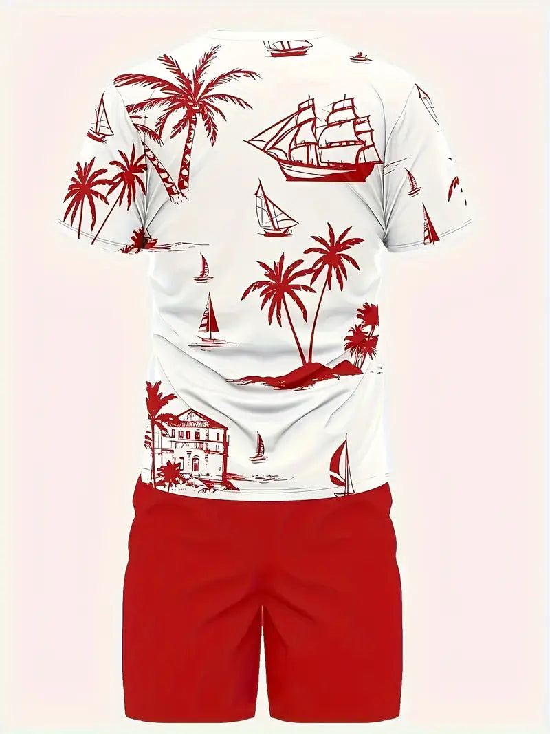 Barea | T Shirt Shorts Set Tropical Print