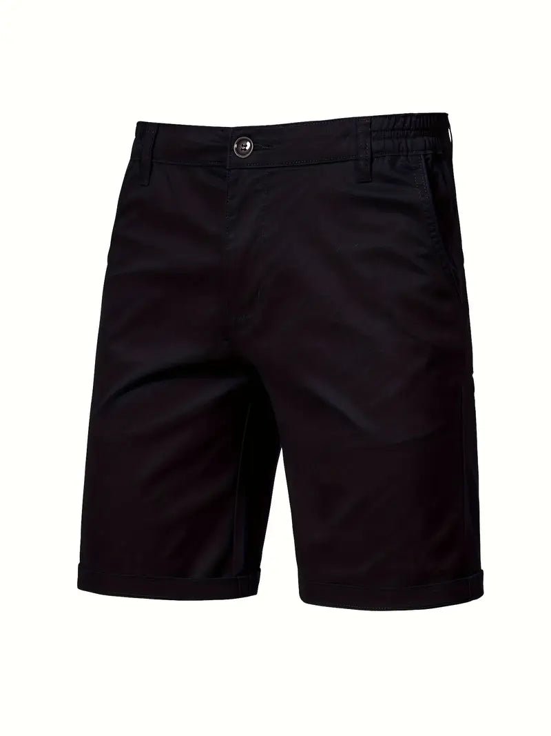 Baird - Casual Elastic Waist Pocket Shorts