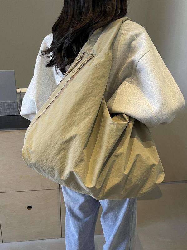 Marilla | Oversized Nylon Shoulder Hobo Bag