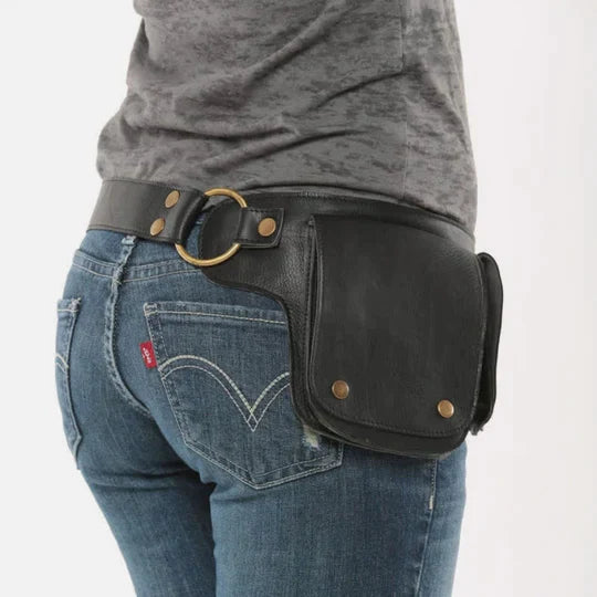 Hinka - Belt Bag Flap Pocket Waist Pouch
