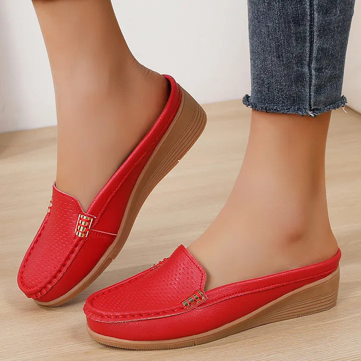 Morgani | Mule Loafers with Wedge Sole