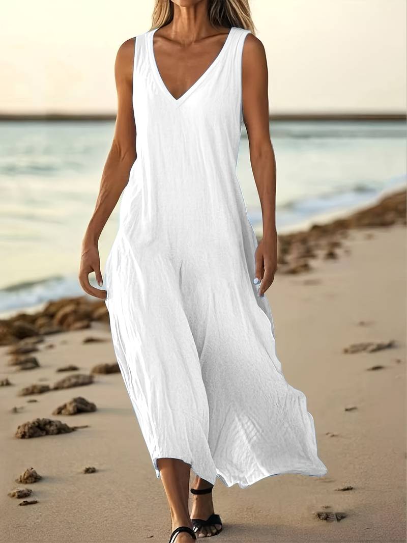 Brina | Maxi Dress with V-Neck in Multiple Colours