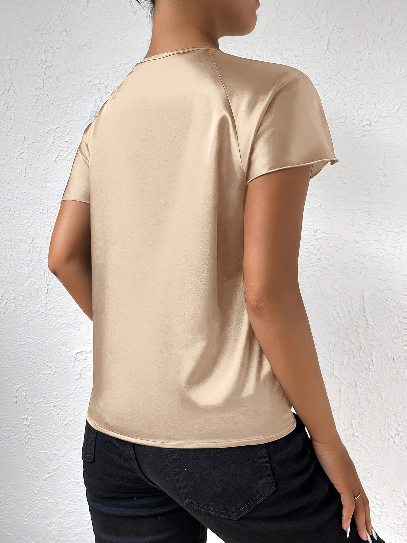 Loretta | Satin-Look Cape Sleeve Blouse