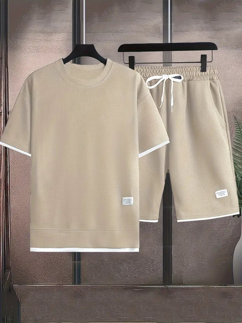 Freire | Waffle Knit T-Shirt Short Co-ord Set