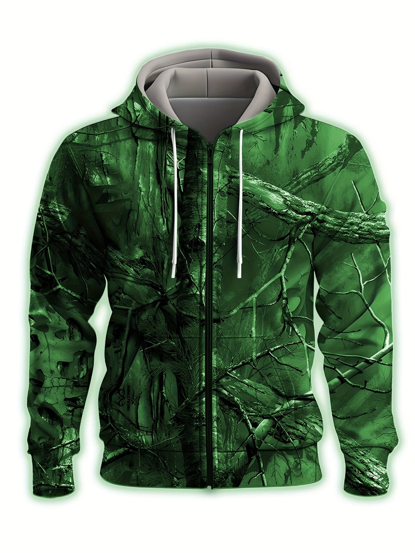 Whitaker | Camouflage Print Zip Up Hooded Jacket