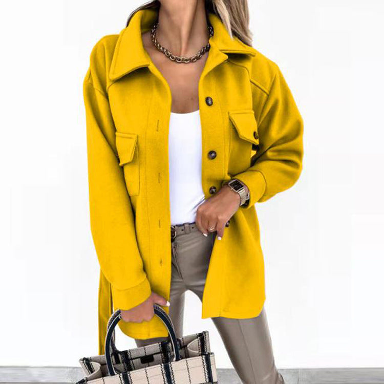Vicky | Oversized Button Front Shacket With Pockets