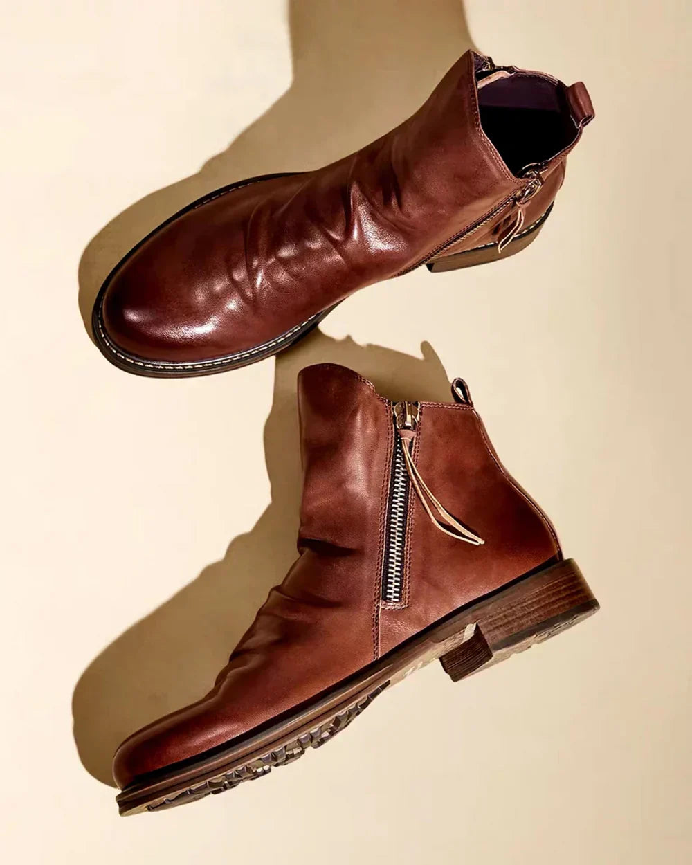 Benes | Ankle Boots with Side Zip Closure