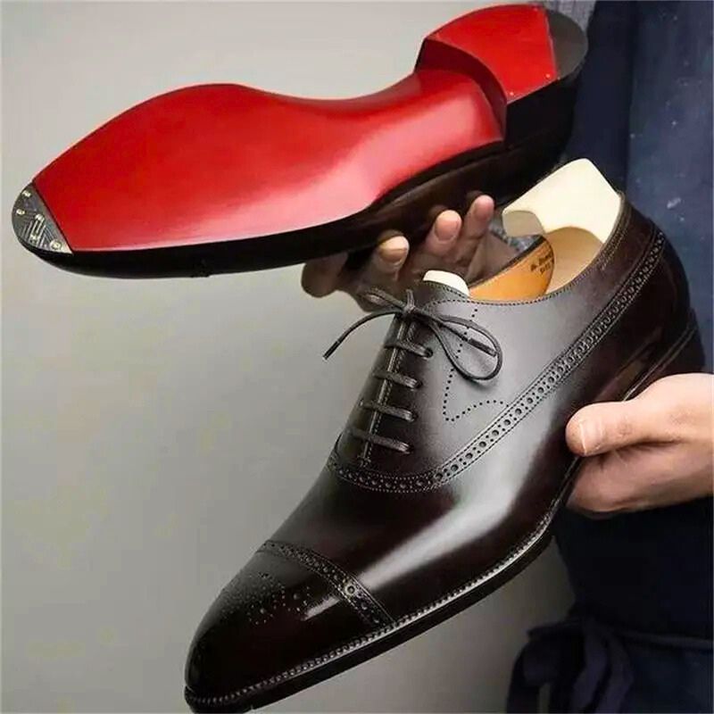 Zydan | Mens Oxford Brogue Dress Shoes