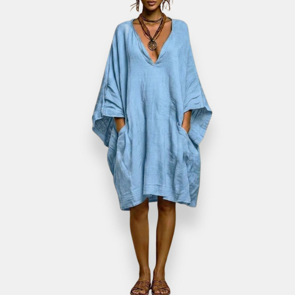 Diaraye | Dress Oversized V Neck Pocket Detail