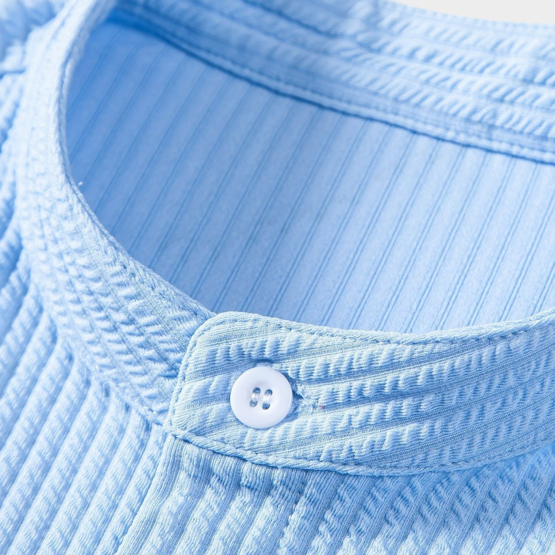 Geoffrey | Shirt with Textured Short Sleeves