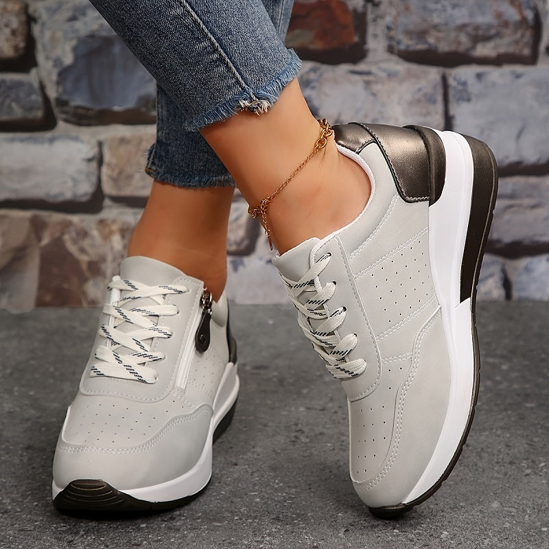 Rejean - Lace Up Wedge Sole Trainers