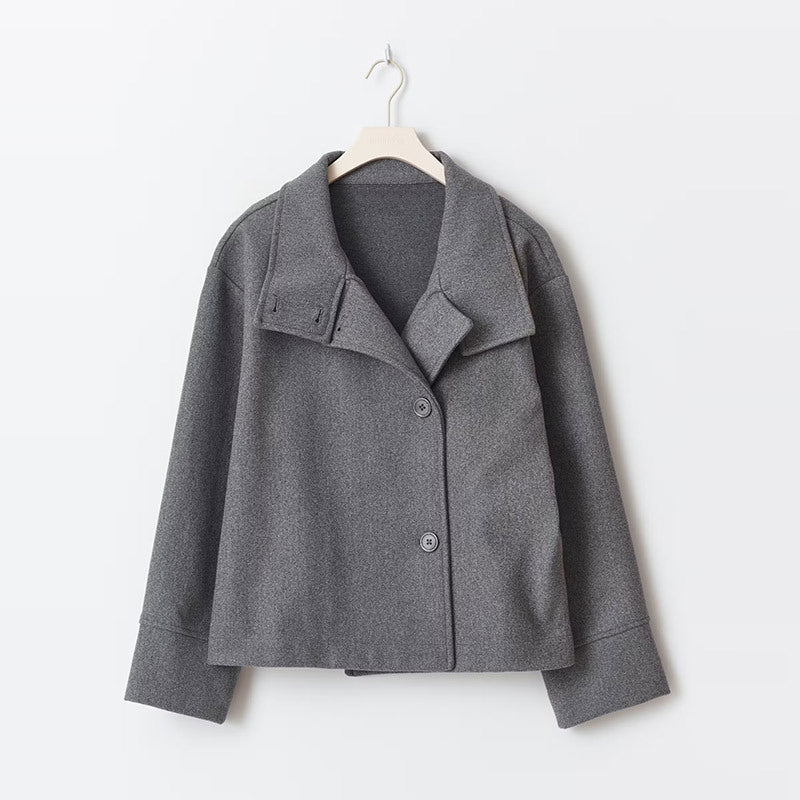 Georgina | Long Sleeve Button-Front Jacket with Collar