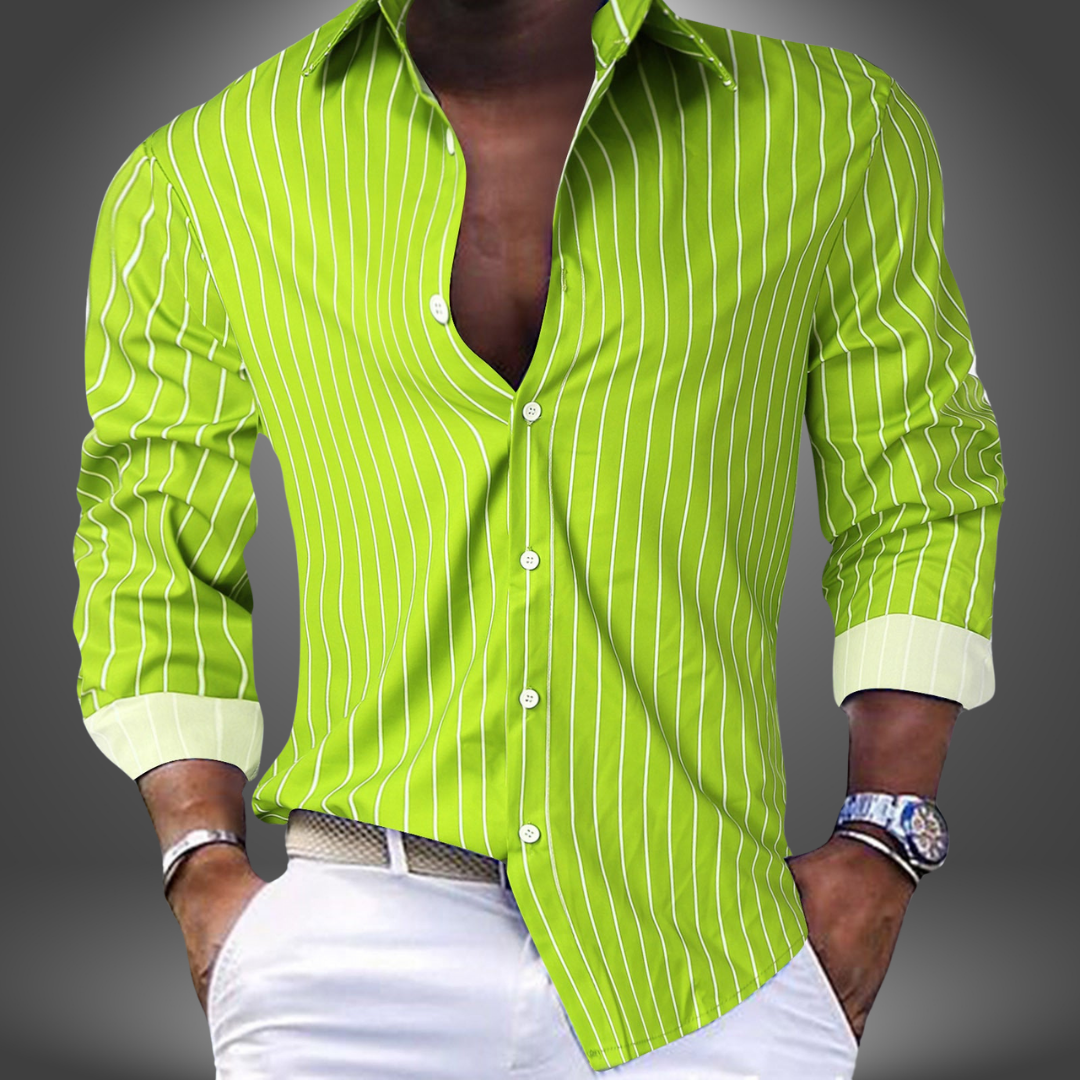 Asensio | Striped Long Sleeve Shirt
