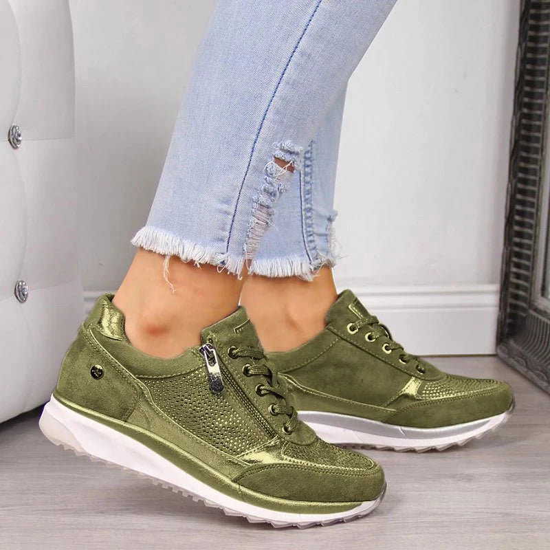 Gertie | Low Top Sneakers with Side Zippers