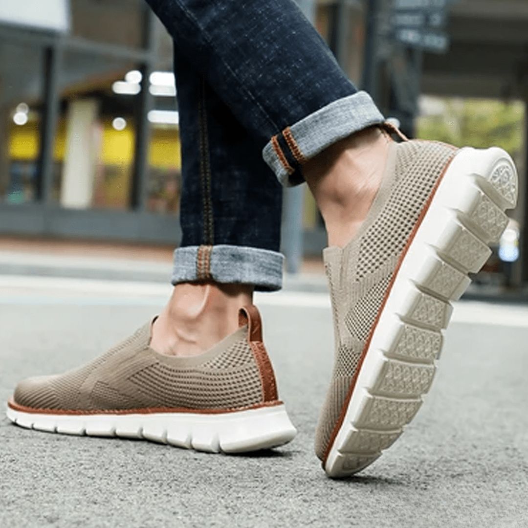 Lorenzo | Knit Slip-On Sneakers with Segmented Sole