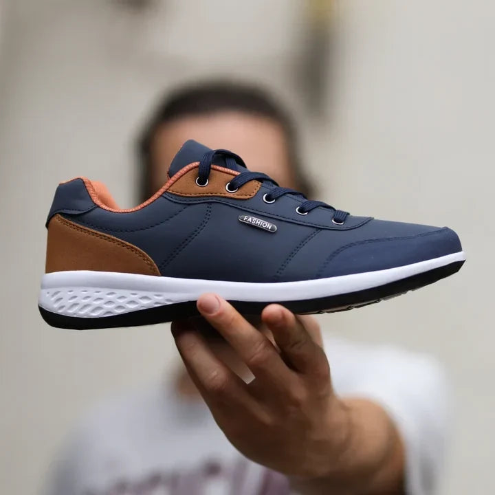 CloudWalk | Lace-Up Casual Sneakers with Two-Tone Trim